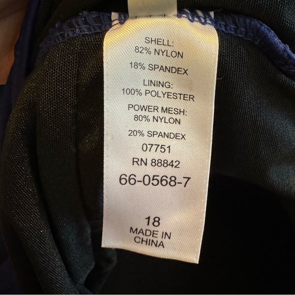 Swimsuits for All Navy Blue One Piece Swimsuit - Size 18 - Picture 8 of 8